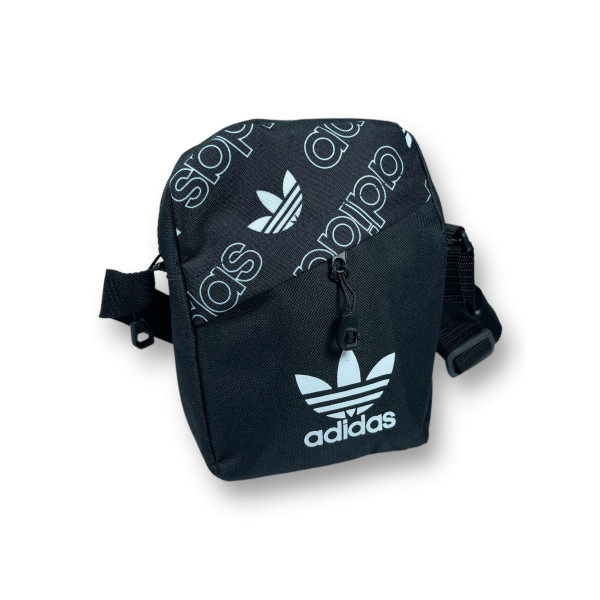 Сумка через плечо BagWay, спортивная, 1 отделение, черная, принт 1 Сумка через плечо BagWay, спортивная, 1 отделение, черная, принт 1