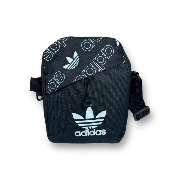 Сумка через плечо BagWay, спортивная, 1 отделение, черная, принт 1