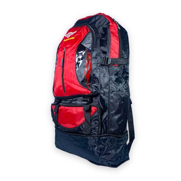 Туристичний рюкзак з розширенням, один відділ, 3 фронтальні кишені, 35 л, колір червоний