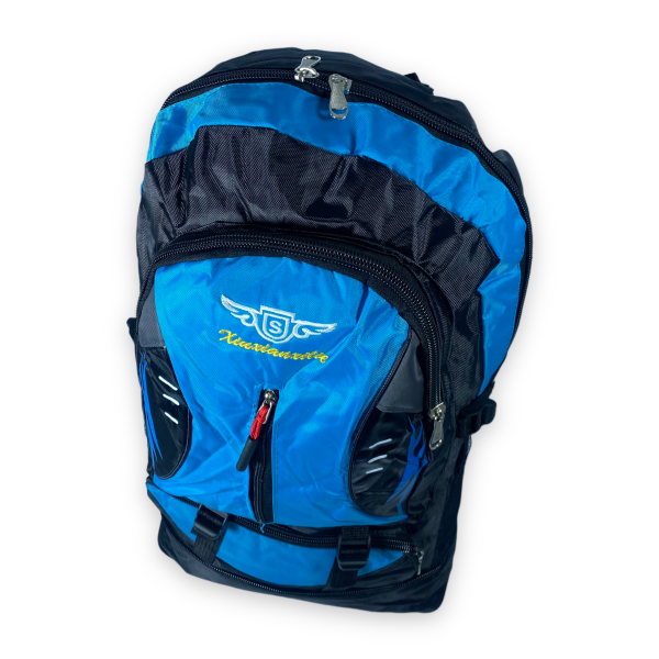 Рюкзак туристический с расширением, один отдел, 3 фронтальных кармана, 35 л, синий Рюкзак туристический с расширением, один отдел, 3 фронтальных кармана, 35 л, синий