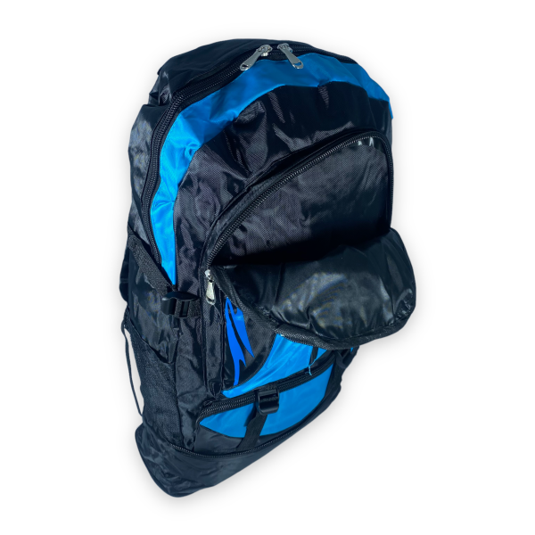 Рюкзак туристический с расширением, один отдел, 3 фронтальных кармана, 35 л, синий Рюкзак туристический с расширением, один отдел, 3 фронтальных кармана, 35 л, синий