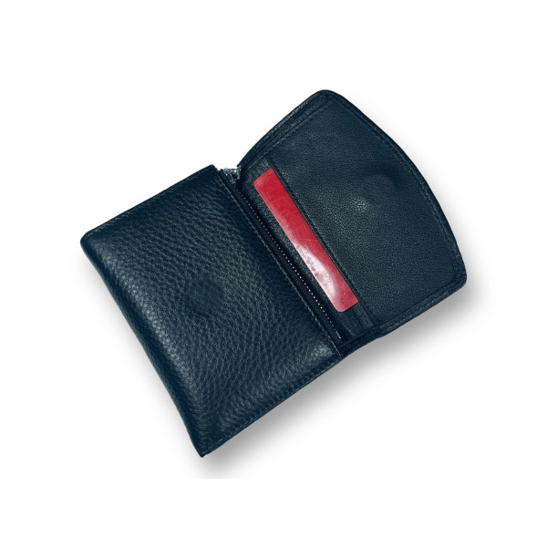 Кошелек женский Leather из натуральной кожи, черный Кошелек женский Leather из натуральной кожи, черный