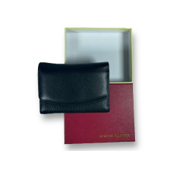 Гаманець жіночий Leather з натуральної шкіри, чорний Гаманець жіночий Leather з натуральної шкіри, чорний