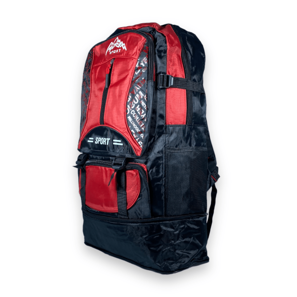 Рюкзак туристичний з розширенням, 35 л, один відділ, 3 фронтальні кишені, червоний