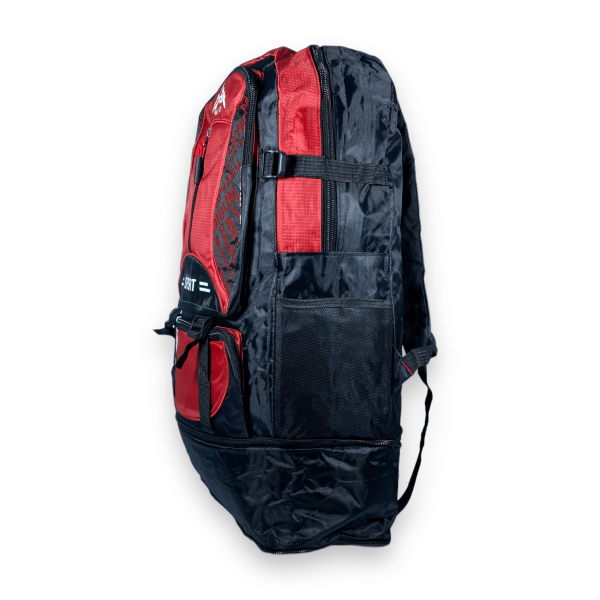 Рюкзак туристичний з розширенням, 35 л, один відділ, 3 фронтальні кишені, червоний