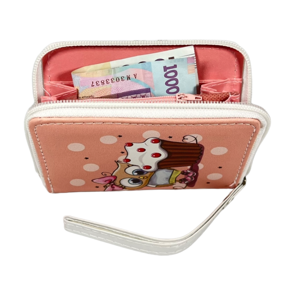 Дитячий гаманець на два віділеня для купюр, бежевий Дитячий гаманець на два віділеня для купюр, бежевий