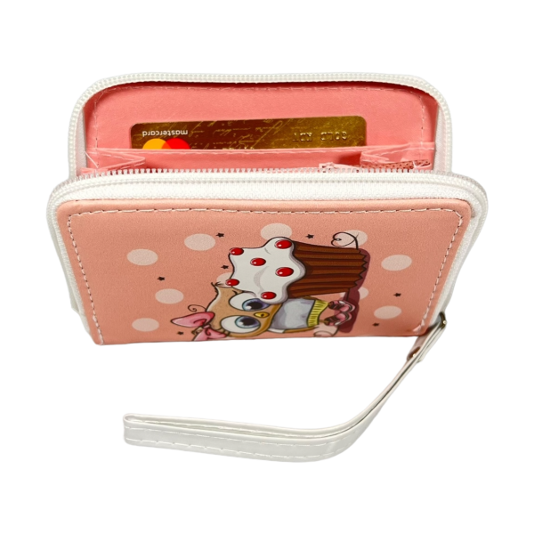 Дитячий гаманець на два віділеня для купюр, бежевий Дитячий гаманець на два віділеня для купюр, бежевий