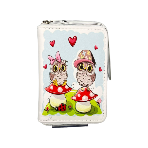 Детский кошелек на два отделения для купюр, белый