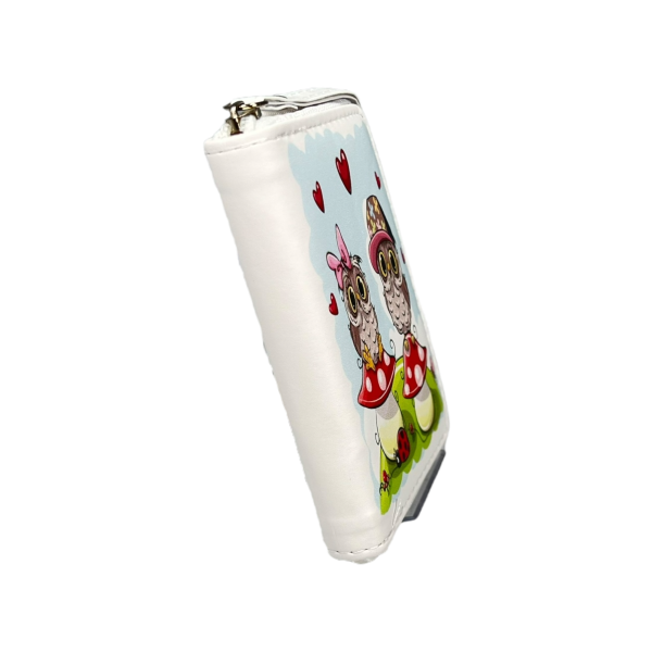 Детский кошелек на два отделения для купюр, белый Детский кошелек на два отделения для купюр, белый