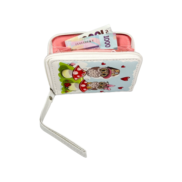 Детский кошелек на два отделения для купюр, белый Детский кошелек на два отделения для купюр, белый