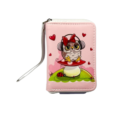 Детский кошелек на два отделения для купюр, розовый