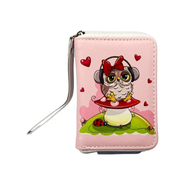 Детский кошелек на два отделения для купюр, розовый