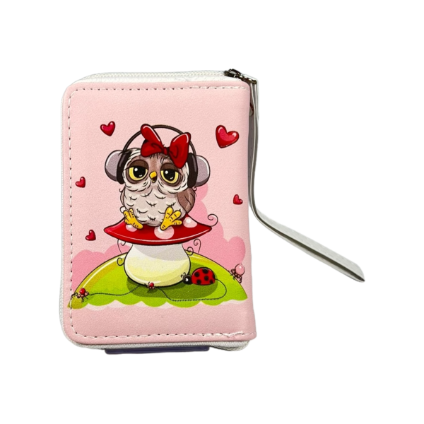 Детский кошелек на два отделения для купюр, розовый