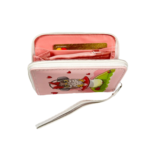 Детский кошелек на два отделения для купюр, розовый