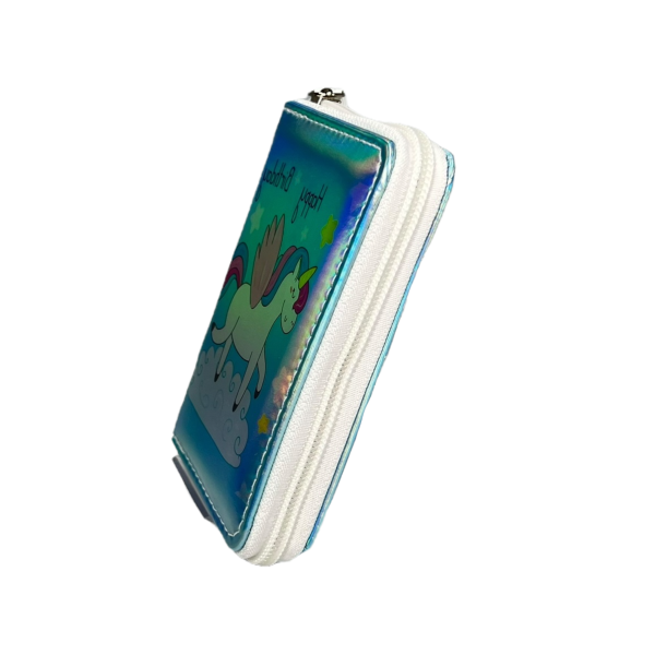 Детский кошелек на два отделения для купюр, голубой