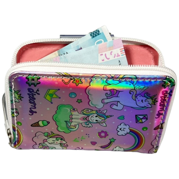 Классический кошелек для девочек, розовый