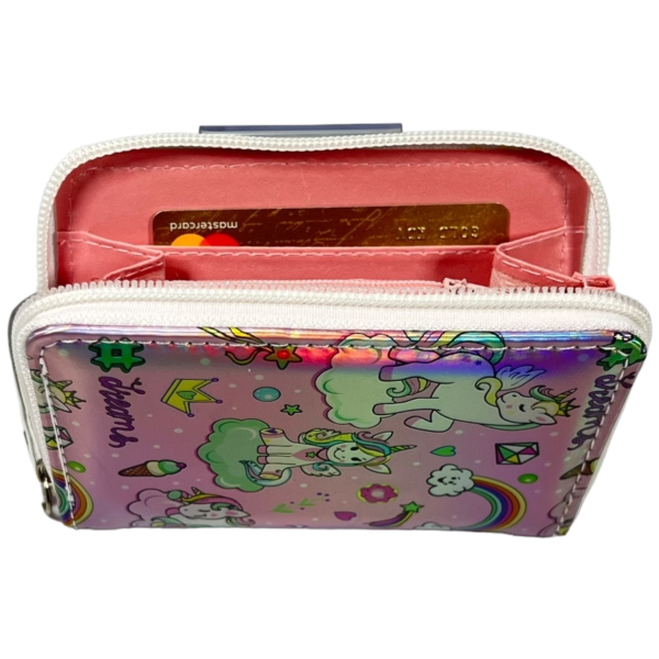 Классический кошелек для девочек, розовый