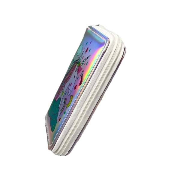 Детский кошелек на два отделения для купюр, розовый с единорогом