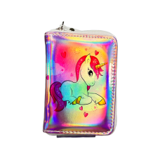 Детский кошелек для девочек на два отделения для купюр, розовый