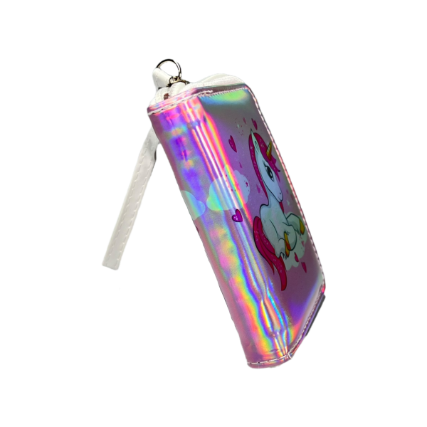 Детский кошелек для девочек на два отделения для купюр, розовый