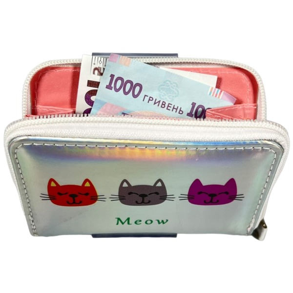 Дитячий гамнець на два віділеня для купюр, білий Дитячий гамнець на два віділеня для купюр, білий