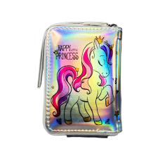 Детский бумажник на два отделения для купюр, белого цвета.