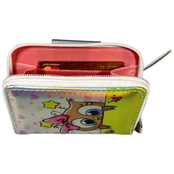 Дитячий гамнець на два віділеня для купюр, білий, для дівчаток Дитячий гамнець на два віділеня для купюр, білий, для дівчаток