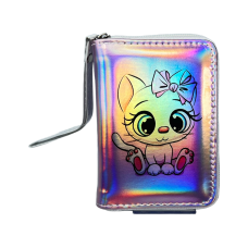 Детский бумажник на два отделения для купюр, розовый