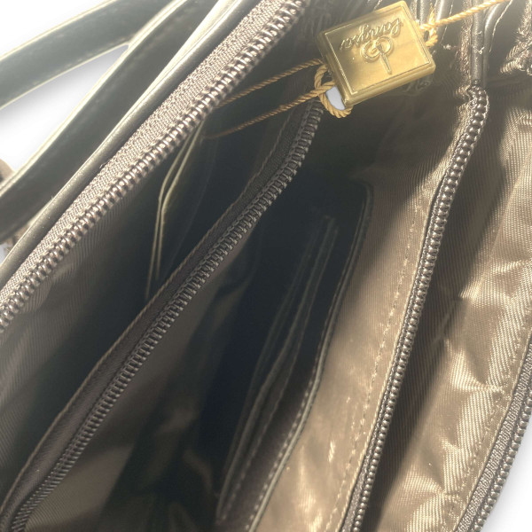 Мужской кошелек портмоне клатч из экокожи Langsa три отдела дополнительные карманы размер: 22*15*5 см коричневый