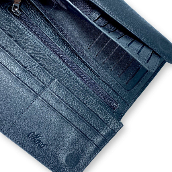 Кошелек мужской, натуральная кожа, 2 отдела для купюр, черный Кошелек мужской, натуральная кожа, 2 отдела для купюр, черный