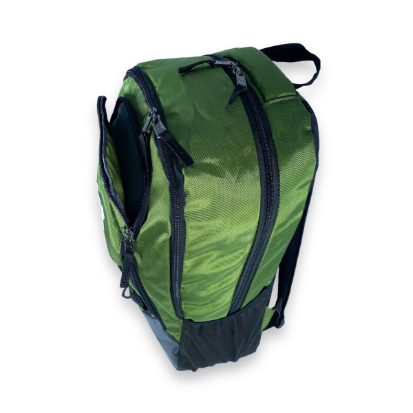 Рюкзак міський, спортивний, 2 відділення, 24 л, дві зовнішні кишені, зелений