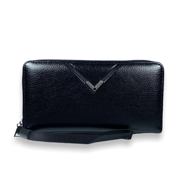 Гаманець клатч чоловічий 1675 чотири відділи для купюр 8 осередків для карток розмір:20*8*3 см чорний