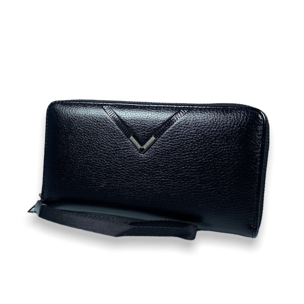 Гаманець клатч чоловічий 1675 чотири відділи для купюр 8 осередків для карток розмір:20*8*3 см чорний