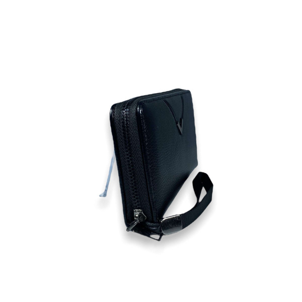 Гаманець клатч чоловічий 1675 чотири відділи для купюр 8 осередків для карток розмір:20*8*3 см чорний