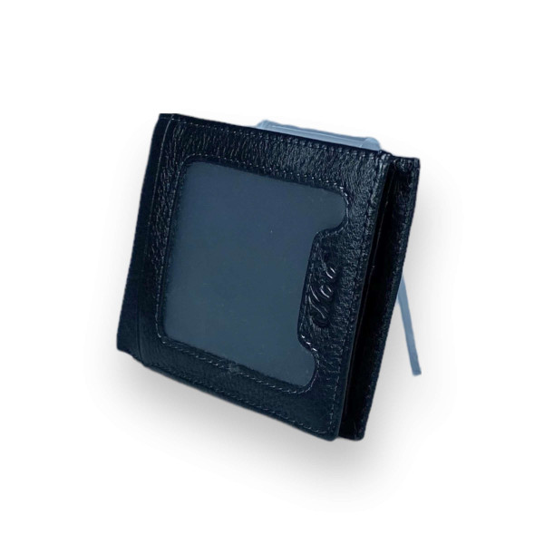 Стильный кошелек-зажим, натуральная кожа, 1 отделение, 6 ячеек для карт, черный Стильный кошелек-зажим, натуральная кожа, 1 отделение, 6 ячеек для карт, черный