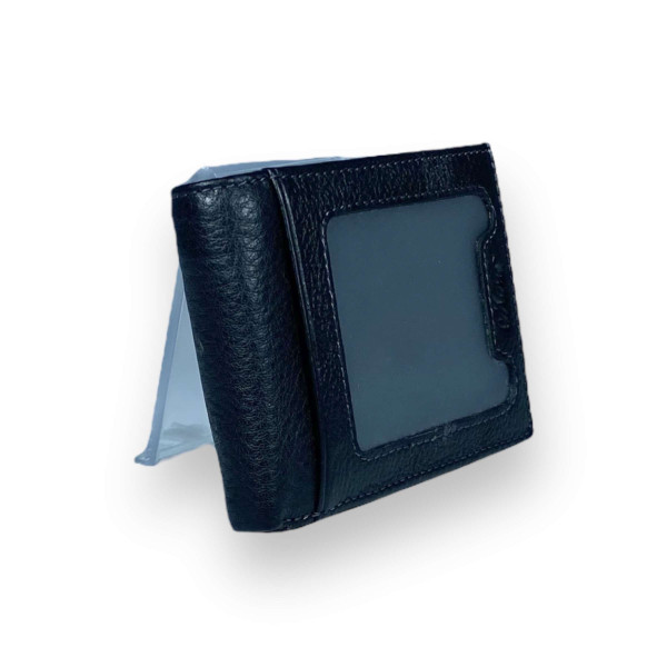 Стильный кошелек-зажим, натуральная кожа, 1 отделение, 6 ячеек для карт, черный Стильный кошелек-зажим, натуральная кожа, 1 отделение, 6 ячеек для карт, черный