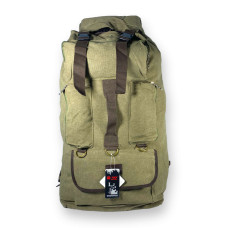 Брезентовий рюкзак, 100 л, одне відділення на шнурівці, хакі