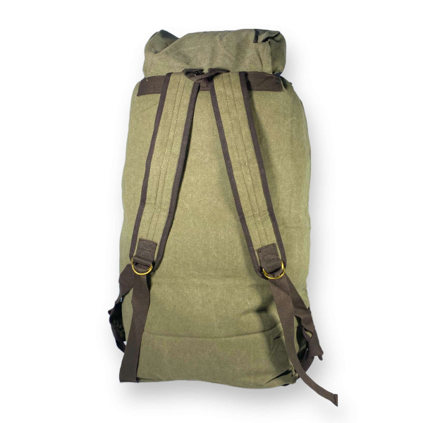 Брезентовий рюкзак, 100 л, одне відділення на шнурівці, хакі