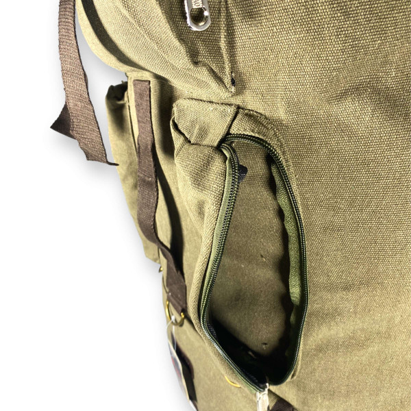 Брезентовий рюкзак, 100 л, одне відділення на шнурівці, хакі