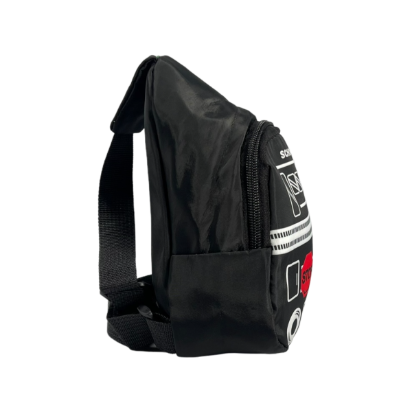 Дитяча сумка-слінг з принтом автобус чорний Дитяча сумка-слінг з принтом автобус чорний