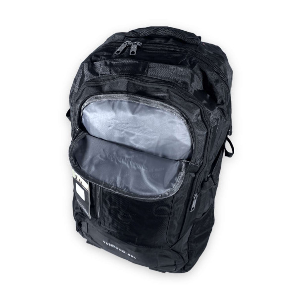 Рюкзак туристичний, 65 л, два відділи, внутрішня кишеня, поясне кріплення, чорний