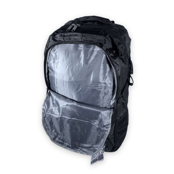 Рюкзак туристичний, 65 л, два відділи, внутрішня кишеня, поясне кріплення, чорний