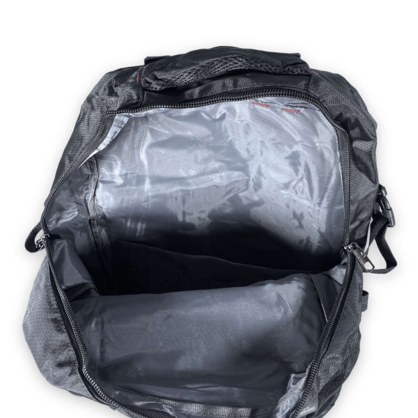 Рюкзак туристичний, 65 л, два відділи, внутрішня кишеня, поясне кріплення, чорний