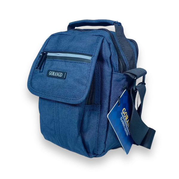Сумка мужская через плечо Gorangd, два отделения, два фронтальных кармана, задний карман размер 20*15*10см синяя Сумка мужская через плечо Gorangd, два отделения, два фронтальных кармана, задний карман размер 20*15*10см синяя