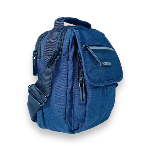 Сумка мужская через плечо Gorangd, два отделения, два фронтальных кармана, задний карман размер 20*15*10см синяя Сумка мужская через плечо Gorangd, два отделения, два фронтальных кармана, задний карман размер 20*15*10см синяя
