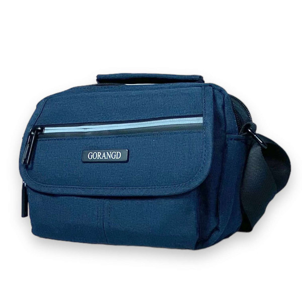 Сумка мужская через плечо Gorangd, два отделения, два фронтальных кармана задний карман размер 20*15*10см синяя Сумка мужская через плечо Gorangd, два отделения, два фронтальных кармана задний карман размер 20*15*10см синяя