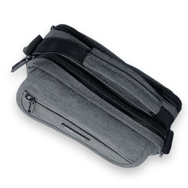Сумка мужская через плечо Gorangd, два отделения, два фронтальных кармана задний карман размер 20*15*10см серая Сумка мужская через плечо Gorangd, два отделения, два фронтальных кармана задний карман размер 20*15*10см серая