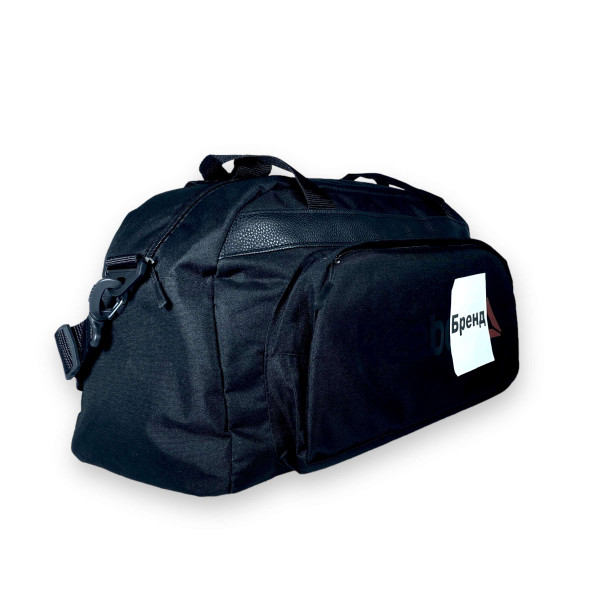 Сучасна спортивна сумка з фронтальною кишенею, чорна