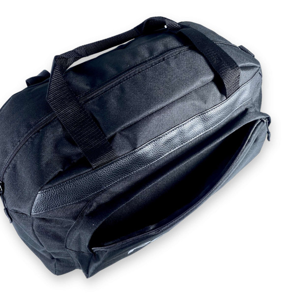 Сучасна спортивна сумка з фронтальною кишенею, чорна