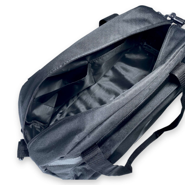 Сучасна спортивна сумка з фронтальною кишенею, чорна